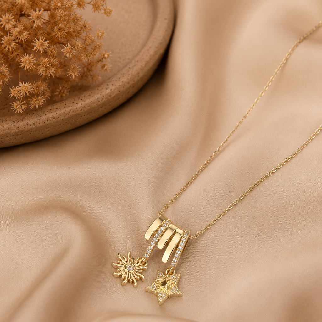 Celestial Initial M Necklace