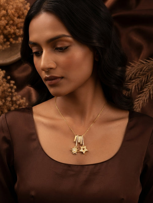 Celestial Initial M Necklace